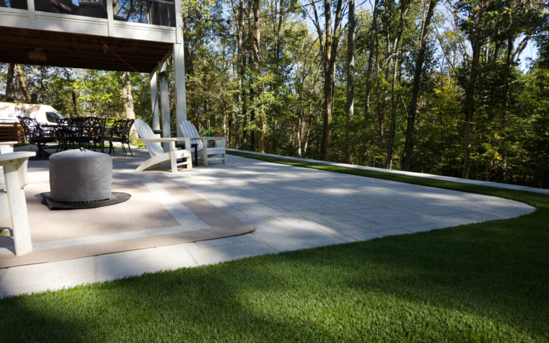 Stamp Patio and Retaining Wall